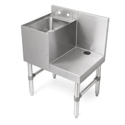 John Boos UBBS-1824-X 24" Underbar Station w/ Dump Sink - 18"D x 32 1/2"H, Freestanding, Stainless Steel