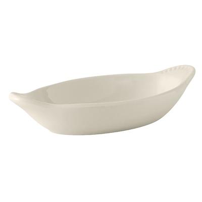 Tuxton BEN-045 4-1/2 oz. Oval, DuraTuxÂ© Welsh Rarebit - Ceramic, American White/Eggshell