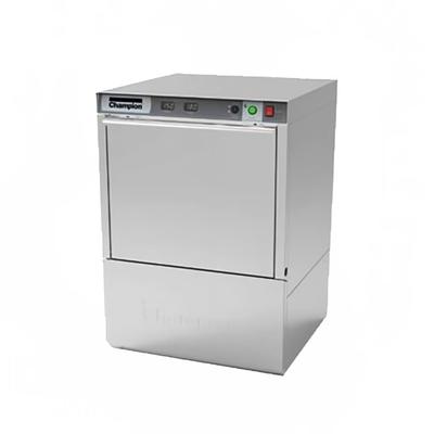 Champion UH130B 208-240/1 High Temp Rack Undercounter Dishwasher w/ 25 Racks/hr, Built-in Booster, 208v/1ph, Integrated Booster Heater, Delime Cycle, Stainless Steel