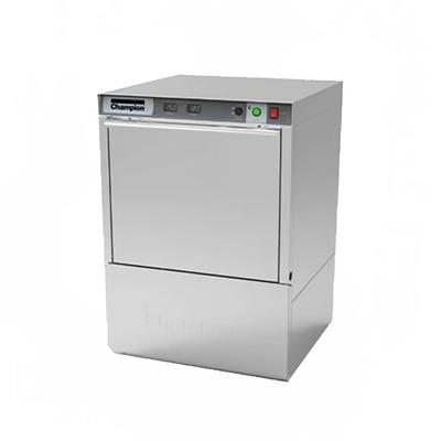 Champion UH130B 208/1 High Temp Rack Undercounter Dishwasher w/ 25 Racks/hr, Built-in Booster, 208v/1ph, Integrated Booster Heater, Delime Cycle, Stainless Steel