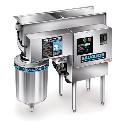 Salvajor 300-TVL TroughVeyor Waste Conveyor & Disposer, 3 HP, Left Hand Operation, 208v/3ph, Stainless Steel