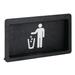 Dispense-Rite FMTD-2BT Built In Trash Door w/ Trash Symbol Faceplate - 13 1/4"W x 7 1/2"H, Plastic, Black