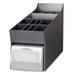 Dispense-Rite NLO-ADNH Napkin Dispenser & Condiment, Straw Organizer, Full Fold Napkins, Black