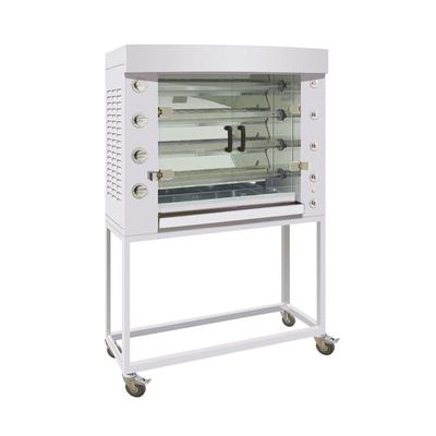 Rotisol USA FB1160-4G-SS Gas 4 Spit Commercial Rotisserie w/ 20 Bird Capacity, Liquid Propane, 4 Stainless Steel Spits, LP, Gas Type: LP