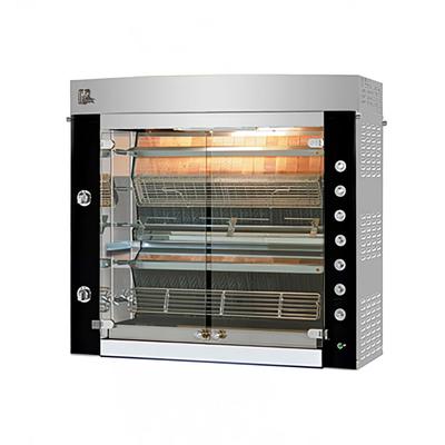 Rotisol USA GF1375-5G-SSP Gas 5 Spit Commercial Rotisserie w/ 30 Bird Capacity, Natural Gas, Stainless Steel, Gas Type: NG