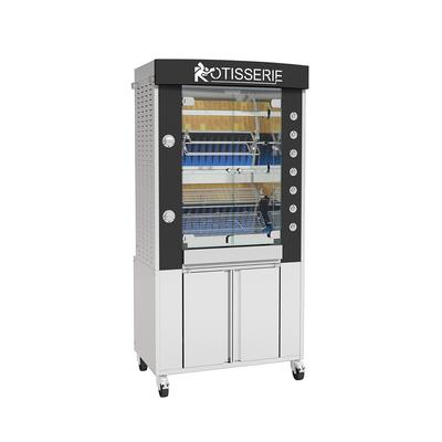 Rotisol USA GF975-5G-SSP Gas 5 Spit Commercial Rotisserie w/ 15 Bird Capacity, Natural Gas, Stainless Steel, Gas Type: NG, 208/230 V