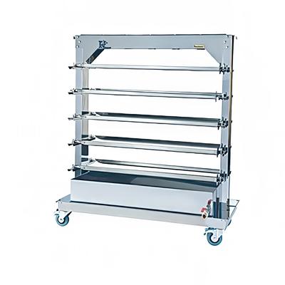 Rotisol USA RACK101375-1400MF Spit Rack for 10 Spits for GrandFlame 1375's & Flamboyant 1400 Rotisseries, Stainless Steel
