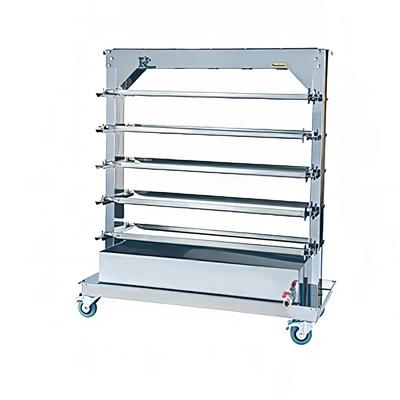 Rotisol USA RACK101375-1400MF Spit Rack for (10) Spits for GrandFlame 1375's & Flamboyant 1400 Rotisseries, Stainless Steel