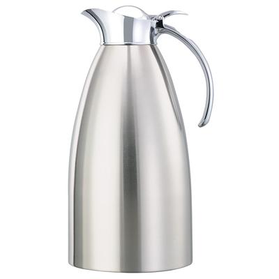 Service Ideas MAR20BS 2 liter Coffee Server w/ Flip Top Stopper Lid, Brushed Stainless, Silver
