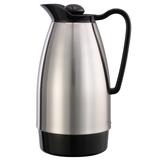 Service Ideas CGCS10SS 1 liter Carafe w/ Stainless Interior, Brushed Stainless, Black, Silver