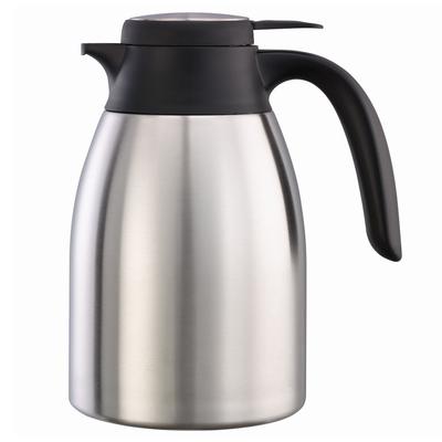 Service Ideas FCC12SS 40 3/5 oz Carafe w/ PushButton Lid - Vacuum Insulated, Stainless, 1.2 Liter, Stainless Steel