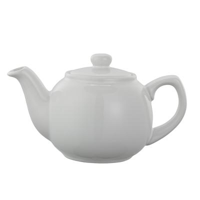 Service Ideas TPCE16WH 16 oz English-Style Teapot, White Ceramic