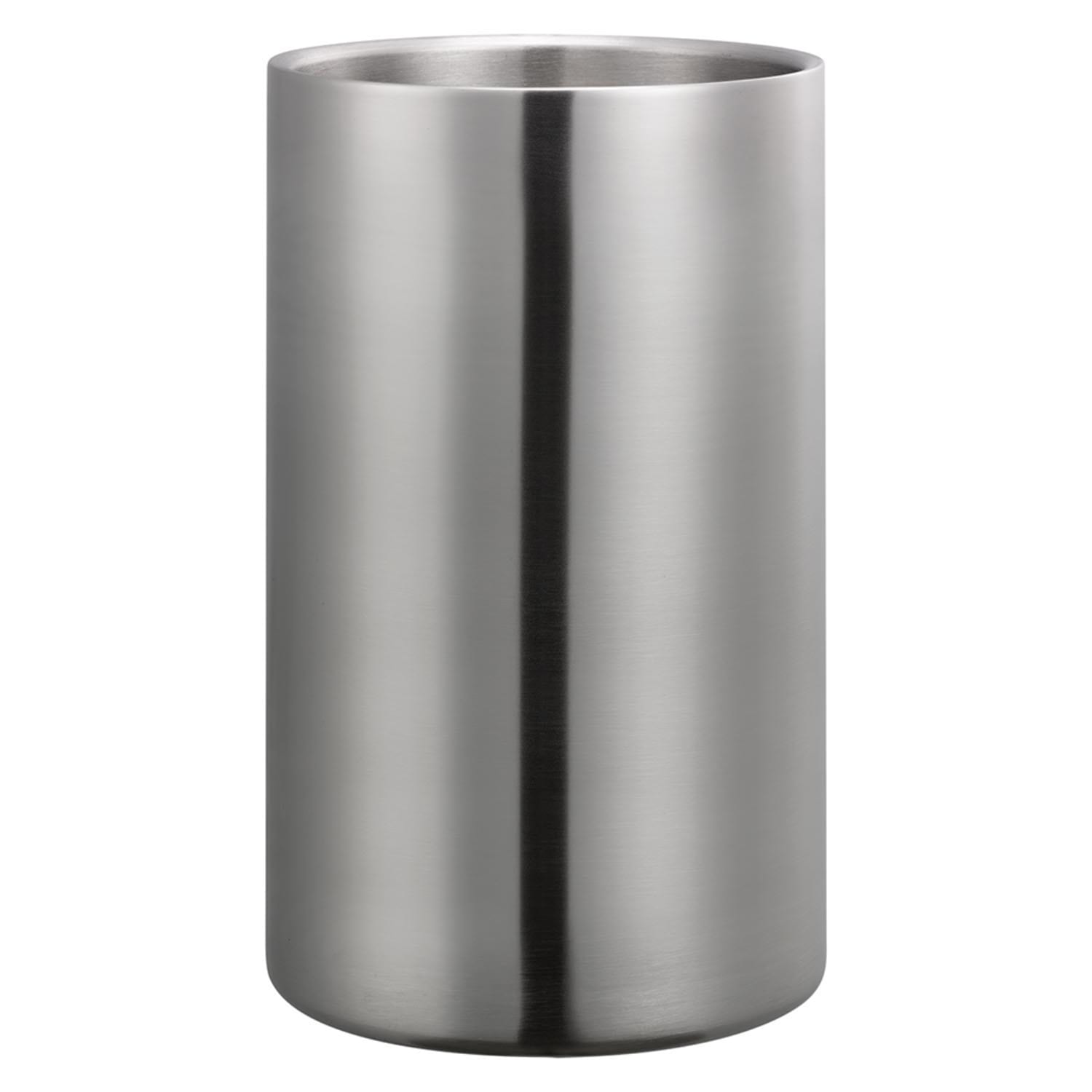 Service Ideas WC1 7 3/4" Double Walled Wine Chiller - Stainless Steel, Polished Finish, Silver