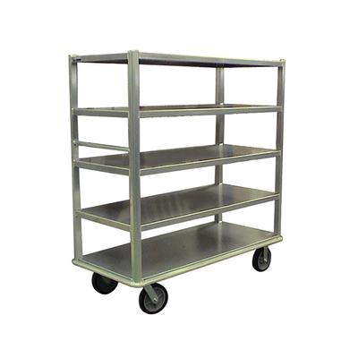 Carter-Hoffmann T544 Queen Mary Cart - 4 Levels, 2400 lb. Capacity, Aluminum, Marine Edges, w/ 4 Shelves, 8" Casters