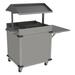 Cadco CBC-GG-B2-LST MobileServ 63 1/4" Mobile Food Bar w/ Enclosed Base & Stainless Top, Stainless, Silver
