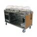 Cadco CBC-HHHH-L1 MobileServ 70 1/4" Hot Food Table w/ (4) Wells & Undershelf, 120v, Brown