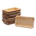 VerTerra 01-22-05B Disposable Mini Serving Tray - 2" x 4", Palm Leaf, Beige