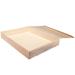 VerTerra TG-CB-1X5H Collapsible To Go Box w/ Attached Lid - 15" x 11" x 2", Balsa Wood/Rice Paper, Beige