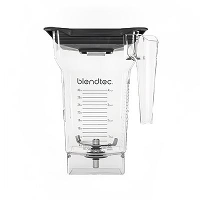 Blendtec 40-710-02 75 oz FourSide Jar w/ Black Soft Lid & 3" Wingtip Blade - Tritan, Clear