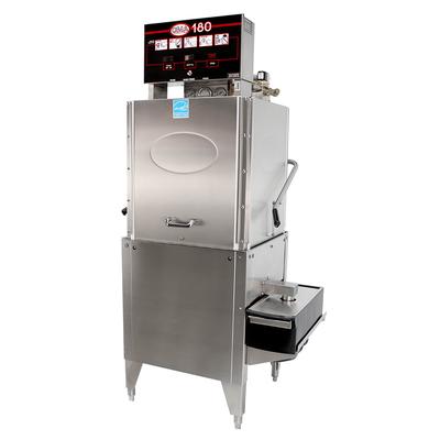 CMA Dishmachines CMA-180TSB 240/1 High Temp Door Type Dishwasher w/ 60 Racks/hr Capacity, Built-in Booster, 240v/1ph, Stainless Steel