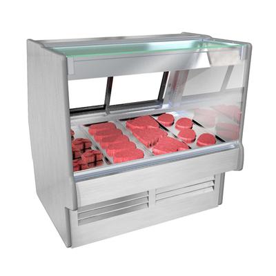 Structural Concepts GMGV6 73 1/8" Full Service Deli Case w/ Straight Glass - (1) Level, 110-120v, Black