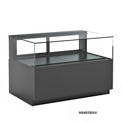 Structural Concepts NR3633DSV 35 3/4" Full Service Ambient Bakery Case w/ Straight Glass - 1 Level, Black, 110/120 V