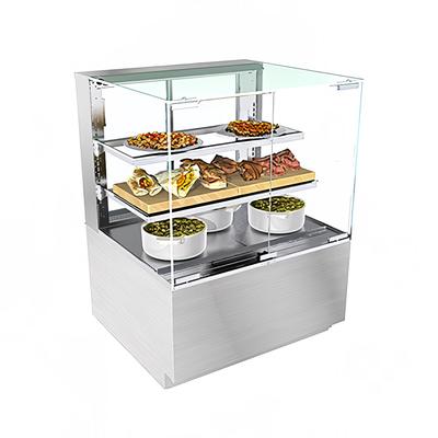 Structural Concepts NR4847HSV 47 3/4" Full Service Freestanding Heated Display Case - 3 Levels, 208-240v/1ph, Black