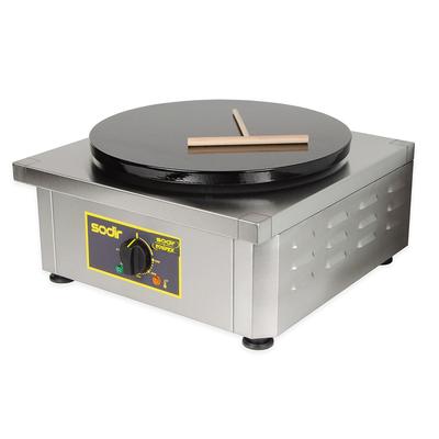 Equipex 350E 13 3/4" Single Crepe Maker w/ Cast Iron Plate, 208v/1ph, Stainless Steel