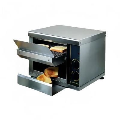 Equipex CT-540 Conveyor Toaster - 540 Slices/hr w/ 1 1/4" to 3 1/2" Product Opening, 240v/1ph, 240 V, Stainless Steel