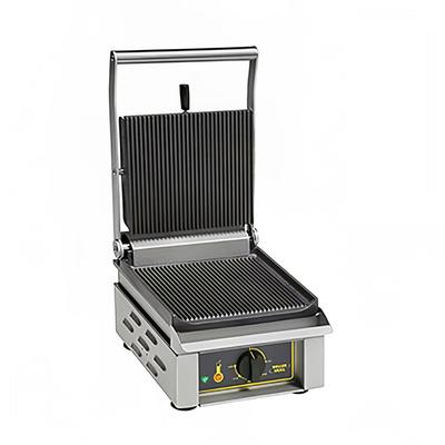 Equipex SAVOY G/S Single Commercial Panini Press w/ Cast Iron Grooved & Smooth Plates, 120v, 120 V, Stainless Steel