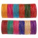 Touchstone New Colorful Bangle Collection Indian Bollywood Alloy Metal Multi Purpose Pretty Rich Look Textured Colors of Life Designer Jewelry Bangle Bracelets Combo of 12 Colors for Women.