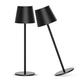 Ralbay 2 Pack Rechargeable LED Table Lamp,Portable Black Outdoor Table Lamp Waterproof 3W 5000mAh Dining Table Lamps, Stepless Dimmable Battery Powered Lamp for Outdoor/Restaurant Home Lighting