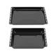 ICQN 465 x 370 x 30 and 60 mm Baking Tray Set, Suitable for Bosch Neff Constructa, 2-Piece Enamelled Grease pan for Oven, Scratch-Resistant and Rust-Free, 46.5 x 37 x 3 and 6 cm