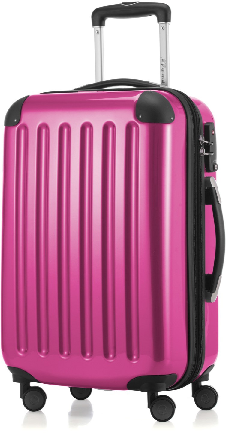 Hartschalen-Trolley HAUPTSTADTKOFFER "Alex, in verschiedenen Farben und Größen", Gr. B/H/T: 41 x 65 x 26 74, pink (magenta), ABS, Polycarbonat, glänzend, Koffer Image