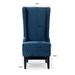 22" Wide Wing High Back Chair Velvet Fabric Padded Seat Side Chair for Living Room Chair with Birch Foot