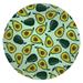 AVOCADO PARTY MINT Indoor Floor Mat By Kavka Designs