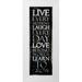 Villa Mlli 9x18 White Modern Wood Framed Museum Art Print Titled - Live Laugh Love Learn