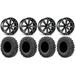 MSA Black Kore 16 ATV Wheels 32 MotoRavage Tires Sportsman RZR Ranger