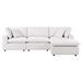 Modular Lounge Sectional Deep Sofa Set White Fabric Modern Contemporary Outdoor Patio Balcony Cafe Bistro Garden Furniture Hotel Hospitality