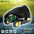 Riding Lawn Mower Cover AYAMAYA Waterproof Windproof Lawn Tractor Cover for Outdoor Durable Heavy Duty 210D Covers for Lawn Weeder Universal Anti UV Dust Snow Adjustable Lawn Mower Covers(Black)