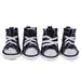 4pcs/set Fashion Casual Style Anti-slip For Small Dogs Cats Wear-resisting Dog Shoes Pet Booties Pet Denim Shoes Puppy Sneaker BLUE 4