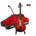 Mini Miniature Violin Model Replica With Stand And Case Mini Musical Instrument Ornaments Decor New