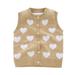 Long Padding Jacket for Kids Toddler Girls Coats 2t Toddler Children Kids Baby Girls Sleeveless Love Print Sweater Cardigan Vest Coat Outer Little Girl Coat Size 9