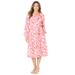 Plus Size Women's Liz&Me® Peasant Wrap Dress by Liz&Me in Pink Burst Paisley (Size 2X)