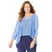 Plus Size Women's AnyWear Double-Layer Tunic by Catherines in French Blue Navy (Size 0X)