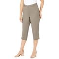 Plus Size Women's Liz&Me® Chino Tab Capri by Liz&Me in Chai Latte (Size 24 W)