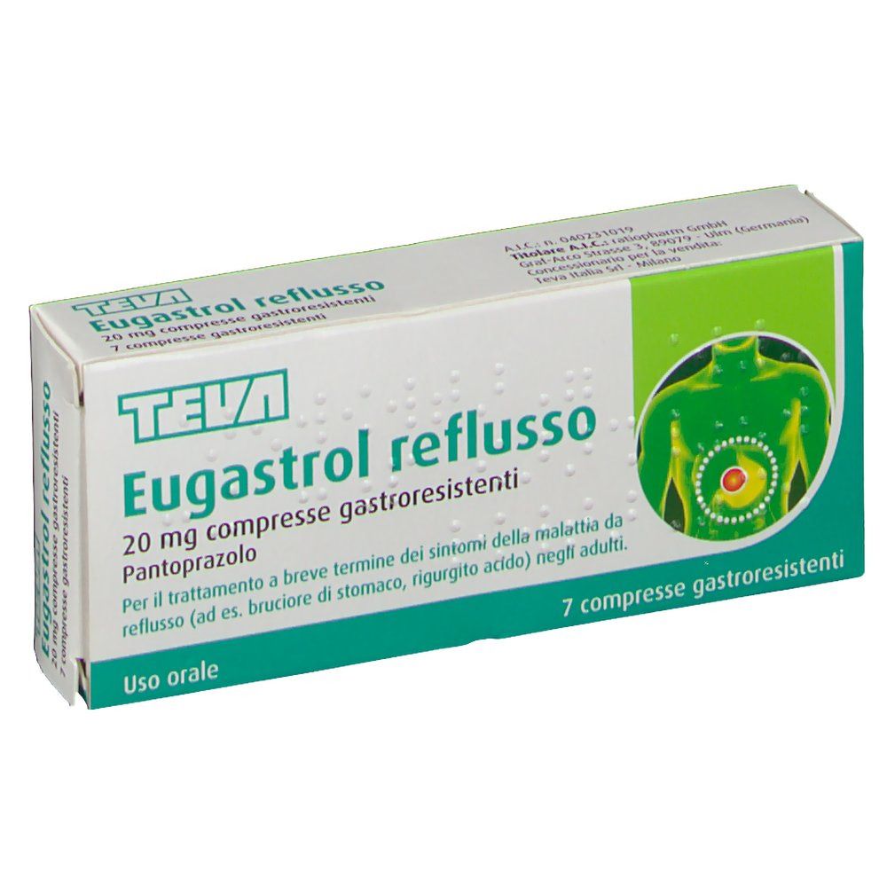 Eugastrol reflusso 20 mg compresse gastroresistenti 7 pz Compresse