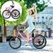 FICISOG 26 Adult Folding Tricycle 7 Speed 3-Wheel Bike Cruiser Trike with Large Shipping Basket Unisex