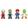 Super Mario Plush Collectible Toy 4-Pack Mario Luigi Fire Mario and Green Yoshi