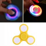 Light Up Color Flashing LED Fidget Spinner Tri-Spinner Hand Spinner Finger Spinner Toy Stress Reducer for Anxiety and Stress Relief - Yellow